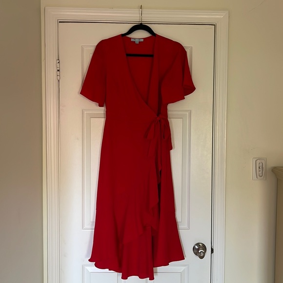 Red wrap dress size small - Picture 1 of 3